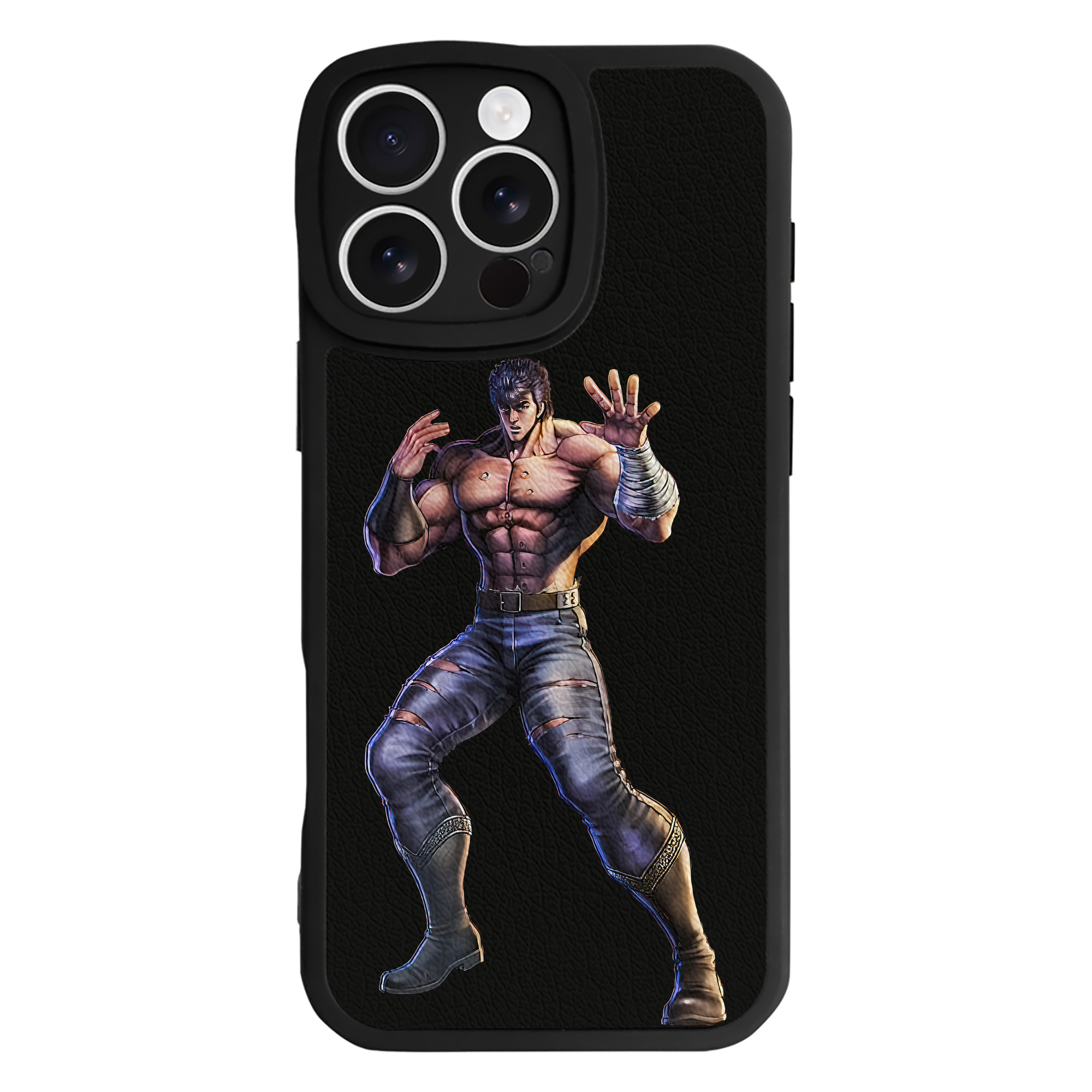 （画像用） 北斗の拳 Fist of the North Star 【iPhone 16シリーズ対応】シリコンスマホケース（レザー調） 材質：シリコン